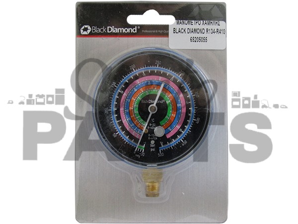 ΜΑΝΟΜΕΤΡΟ 80ΜΜ R22/R134a/R404/R410a BLACK DIAMOND ΧΑΜΗΛΗΣ ΠΙΕΣΗΣ image